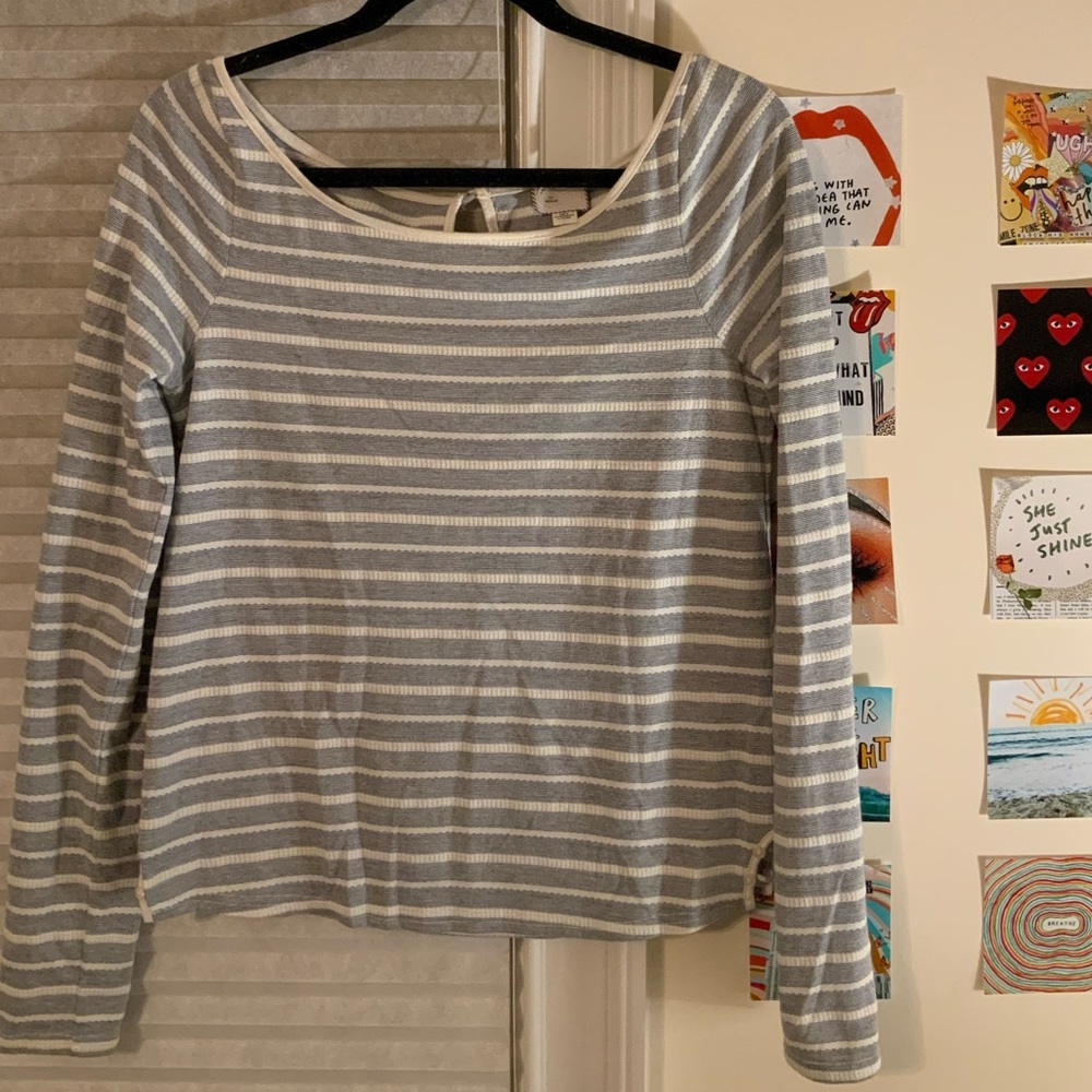 Anthropologie Postcard long sleeve striped top